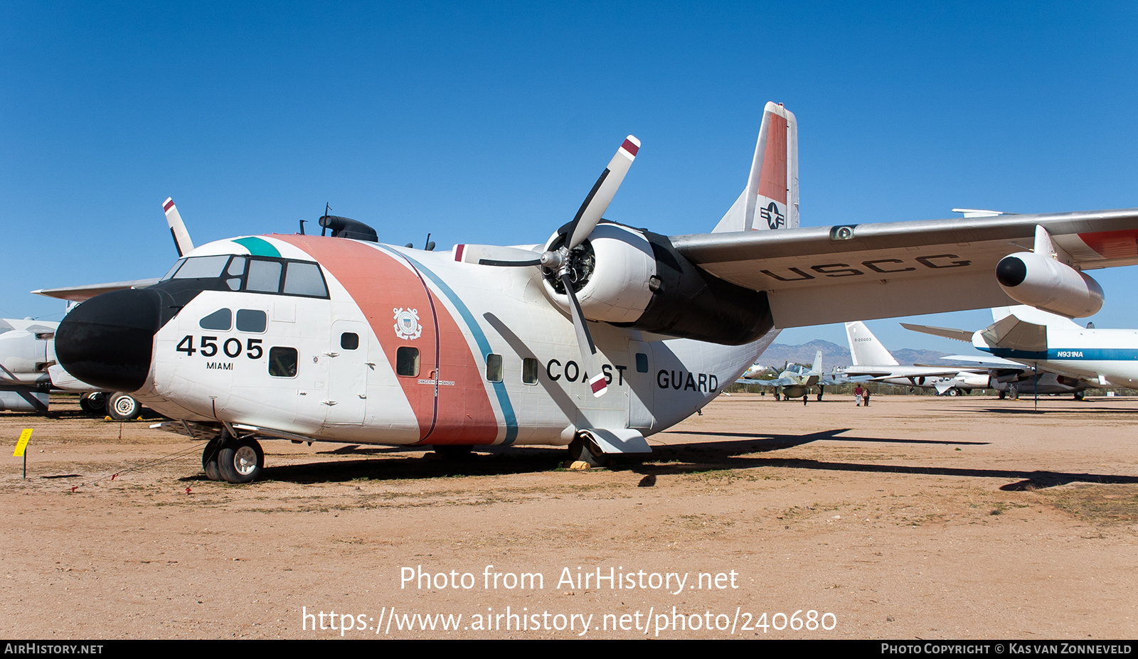 Aircraft Photo of 4505 | Fairchild C-123B Provider | USA - Coast Guard | AirHistory.net #240680