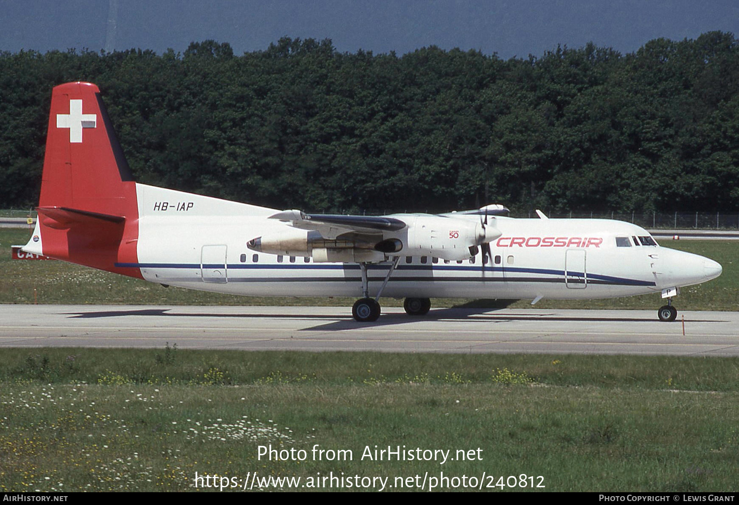 Aircraft Photo of HB-IAP | Fokker 50 | Crossair | AirHistory.net #240812