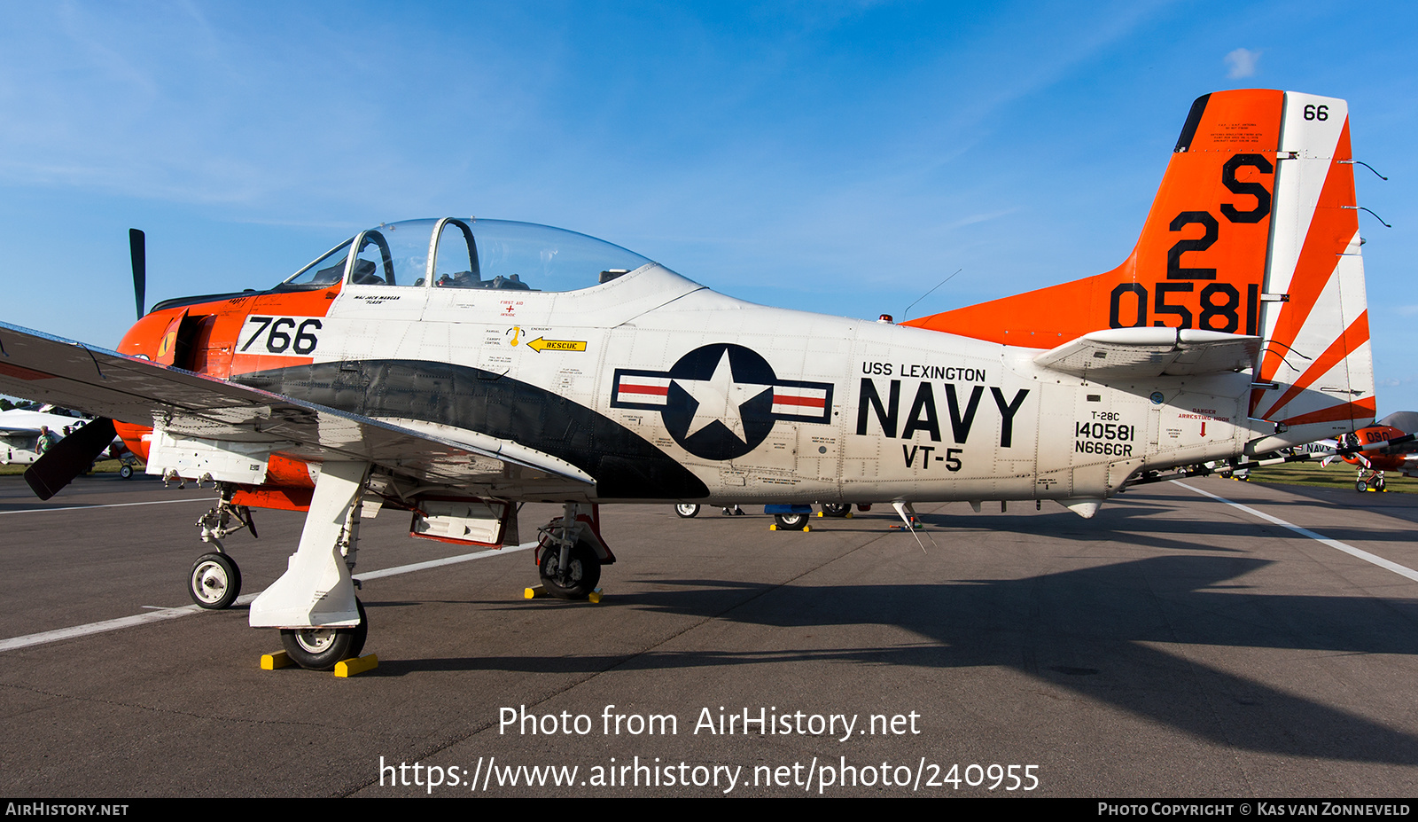 Aircraft Photo of N666GR / 140581 | North American T-28C Trojan | USA - Navy | AirHistory.net #240955