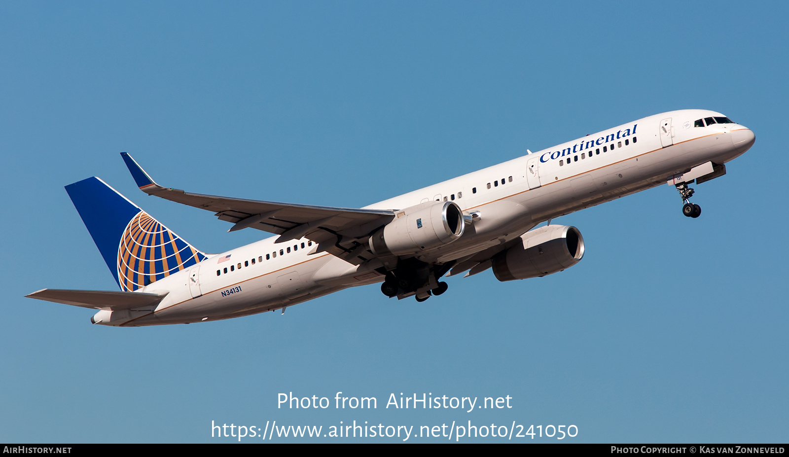 Aircraft Photo of N34131 | Boeing 757-224 | Continental Airlines | AirHistory.net #241050