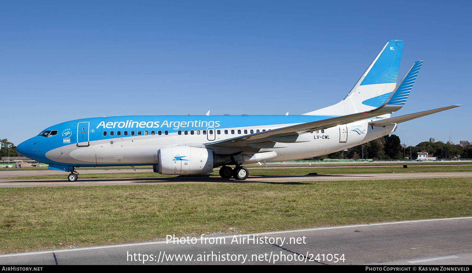 Aircraft Photo of LV-CWL | Boeing 737-7Q8 | Aerolíneas Argentinas | AirHistory.net #241054