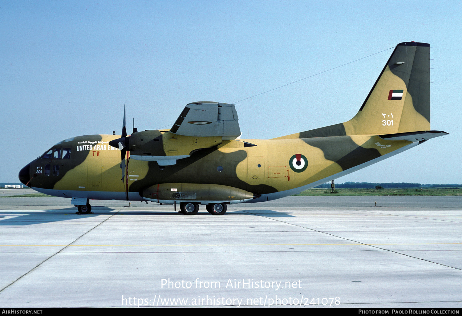 Aircraft Photo of 301 / ٣٠١ | Aeritalia G-222 | United Arab Emirates - Air Force | AirHistory.net #241078