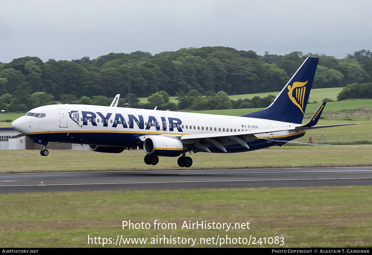 Aircraft Photo of EI-DCG | Boeing 737-8AS | Ryanair | AirHistory.net #241083