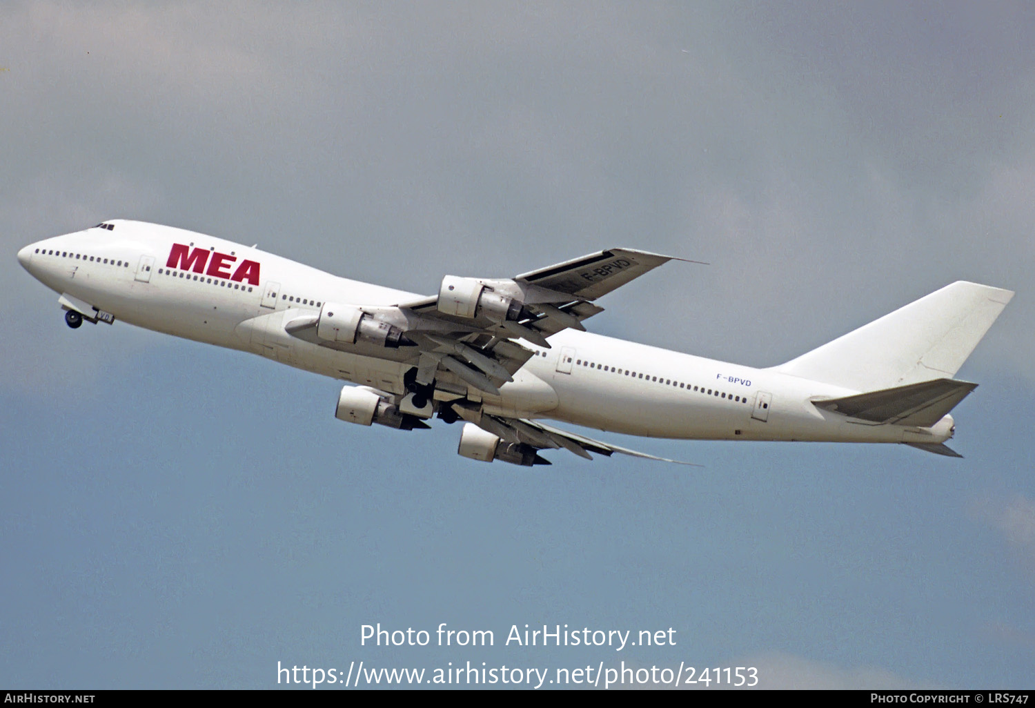 Aircraft Photo of F-BPVD | Boeing 747-128 | MEA - Middle East Airlines | AirHistory.net #241153