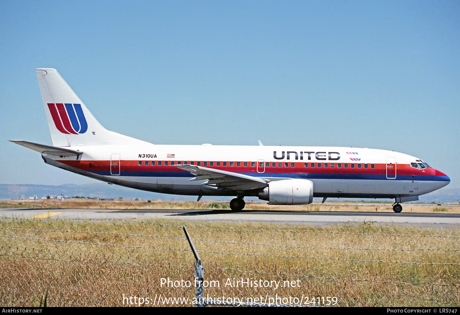 Aircraft Photo of N310UA | Boeing 737-322 | United Airlines | AirHistory.net #241159