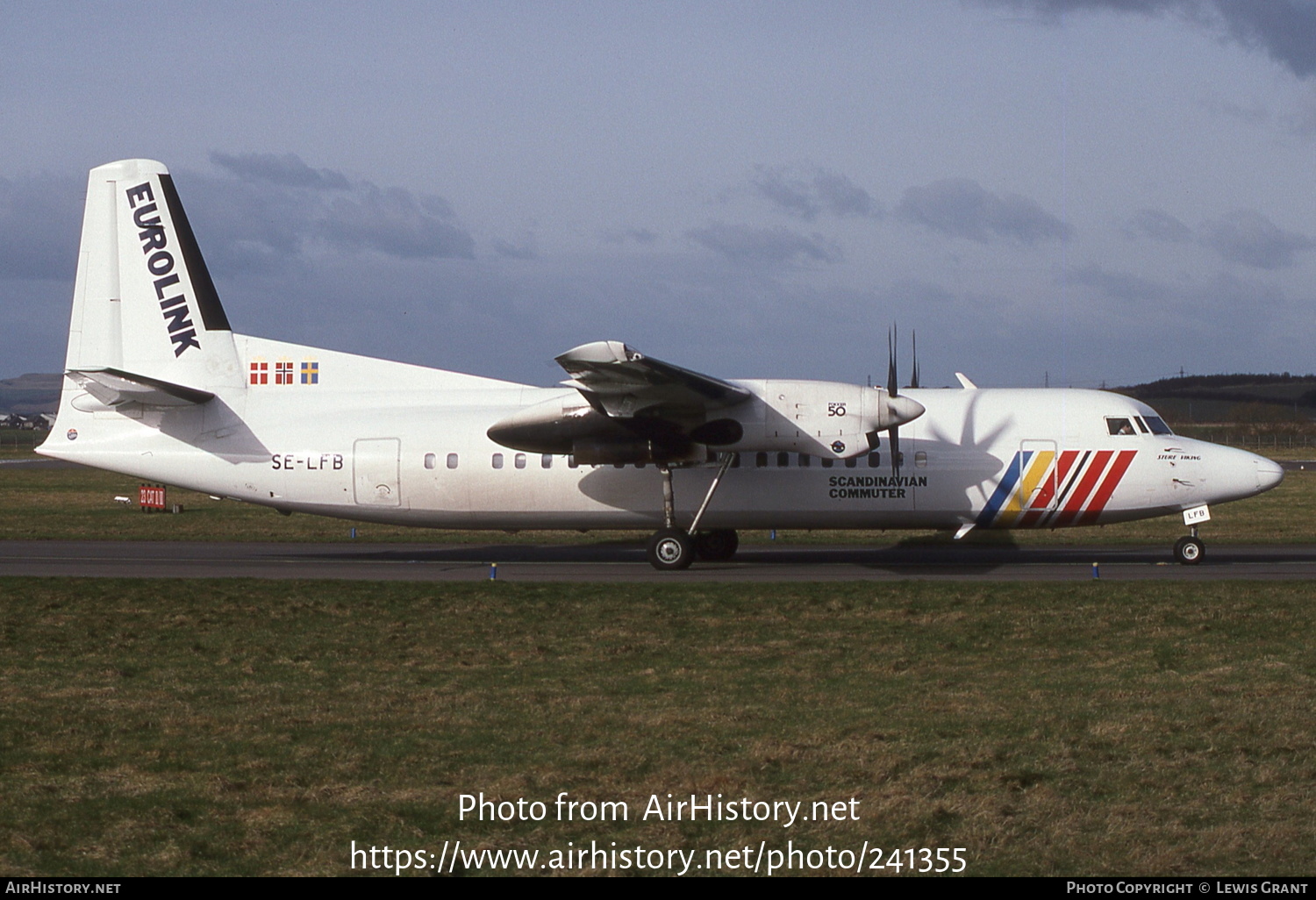 Aircraft Photo of SE-LFB | Fokker 50 | Scandinavian Commuter - Eurolink | AirHistory.net #241355