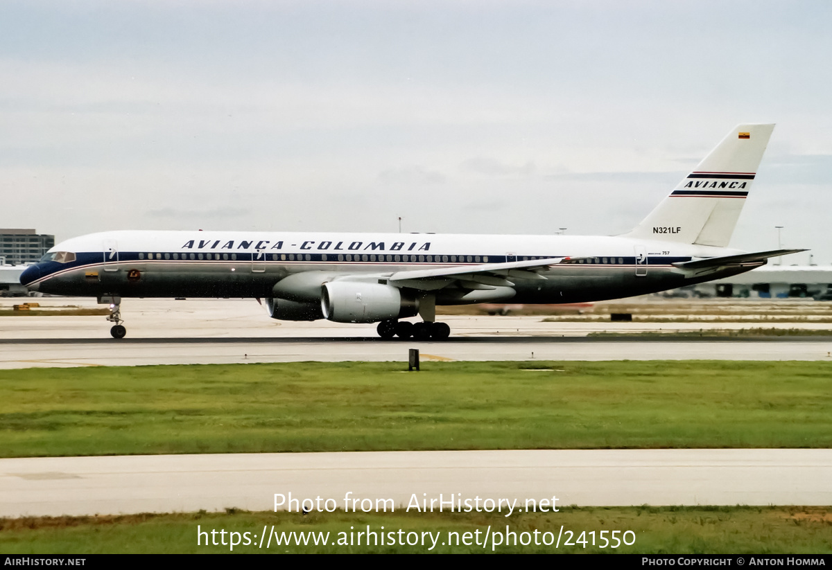 Aircraft Photo of N321LF | Boeing 757-28A | Avianca | AirHistory.net #241550