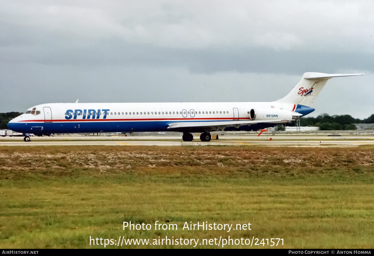 Aircraft Photo of N810NK | McDonnell Douglas MD-81 (DC-9-81) | Spirit Airlines | AirHistory.net #241571