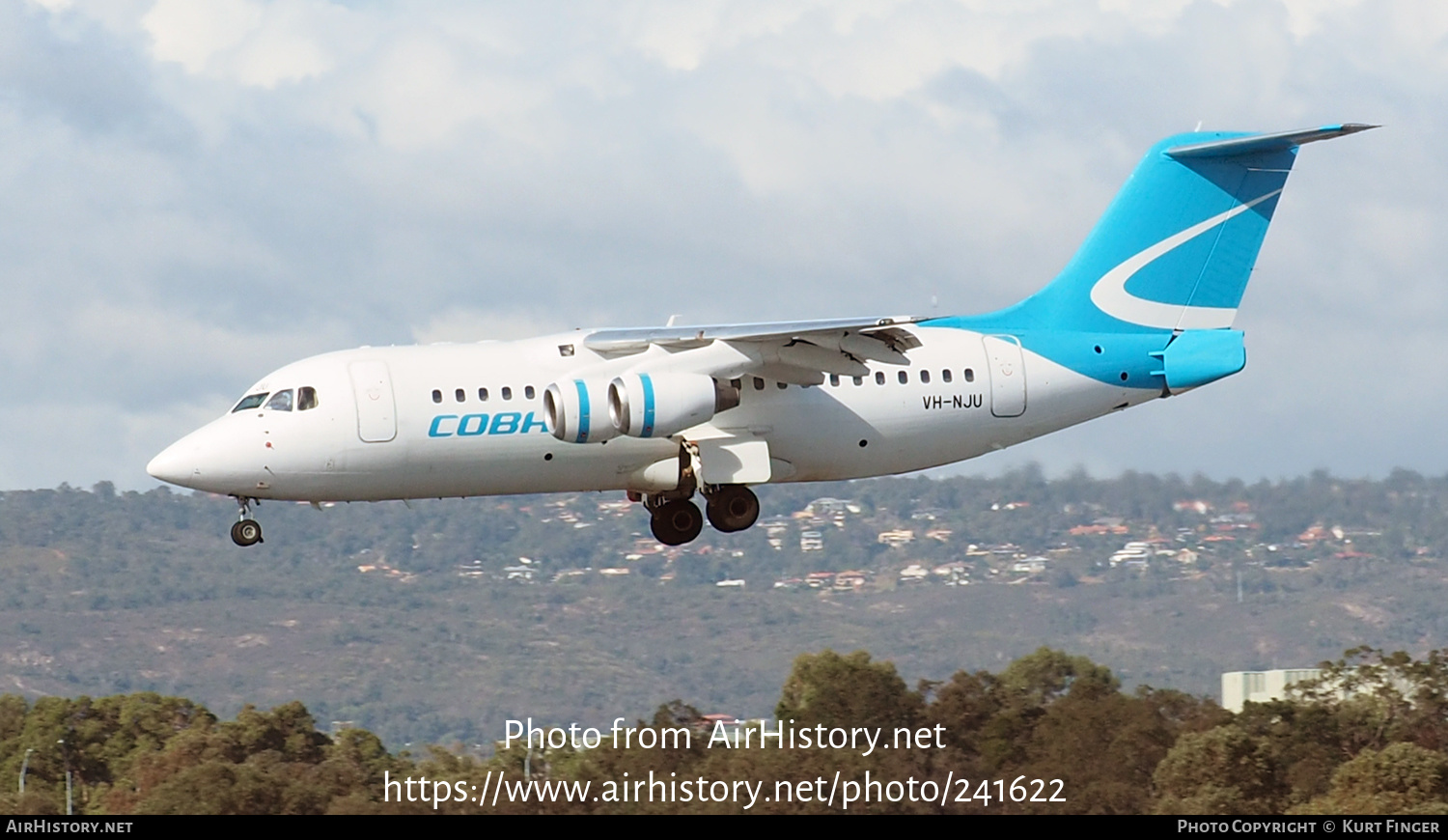 Aircraft Photo of VH-NJU | BAE Systems Avro 146-RJ85 | Cobham Aviation Services | AirHistory.net #241622