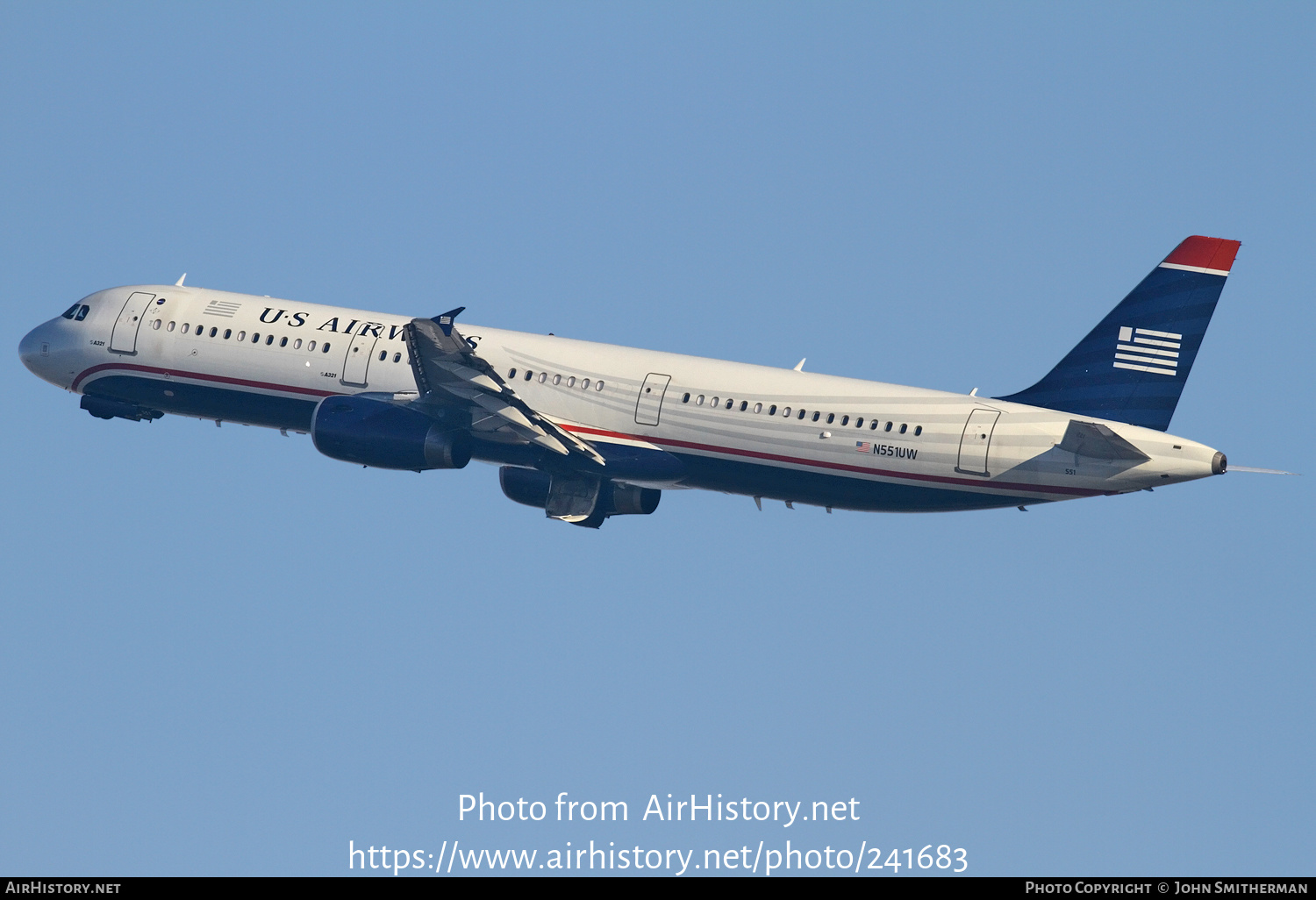 Aircraft Photo of N551UW | Airbus A321-231 | US Airways | AirHistory.net #241683