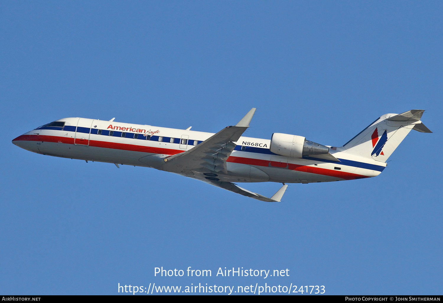 Aircraft Photo of N868CA | Bombardier CRJ-200ER (CL-600-2B19) | American Eagle | AirHistory.net #241733