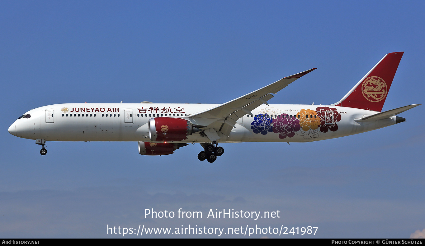 Aircraft Photo of B-1115 | Boeing 787-9 Dreamliner | Juneyao Airlines | AirHistory.net #241987