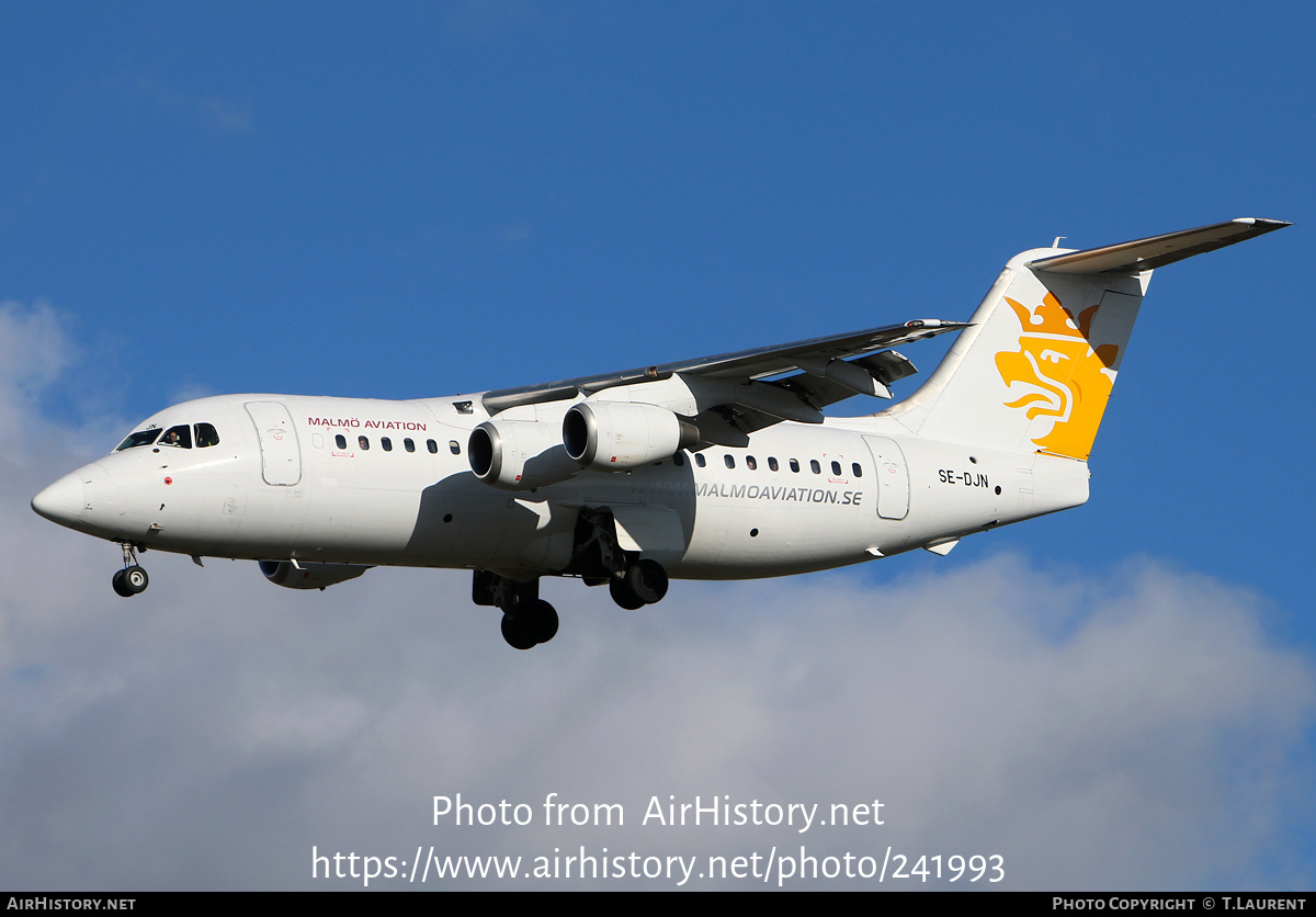 Aircraft Photo of SE-DJN | British Aerospace Avro 146-RJ85 | Malmö Aviation | AirHistory.net #241993