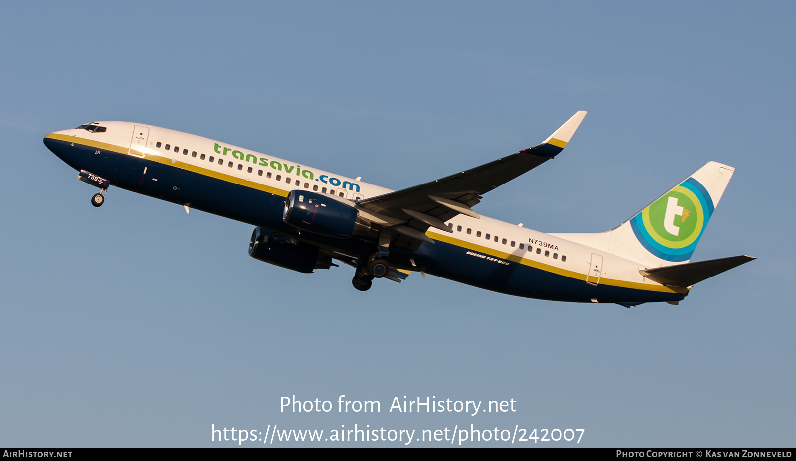 Aircraft Photo of N739MA | Boeing 737-8Q8 | Transavia | AirHistory.net #242007