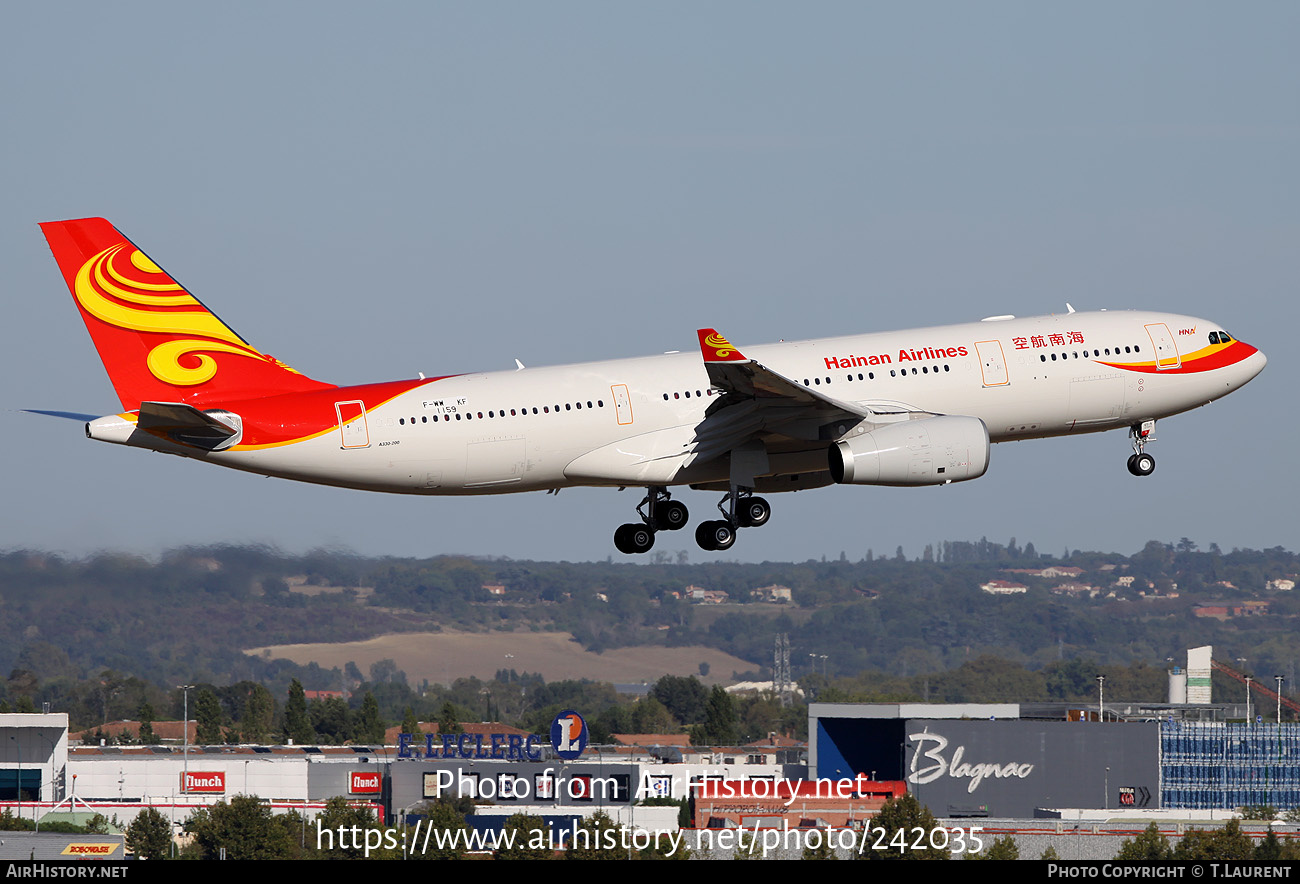 Aircraft Photo of F-WWKF | Airbus A330-243 | Hainan Airlines | AirHistory.net #242035