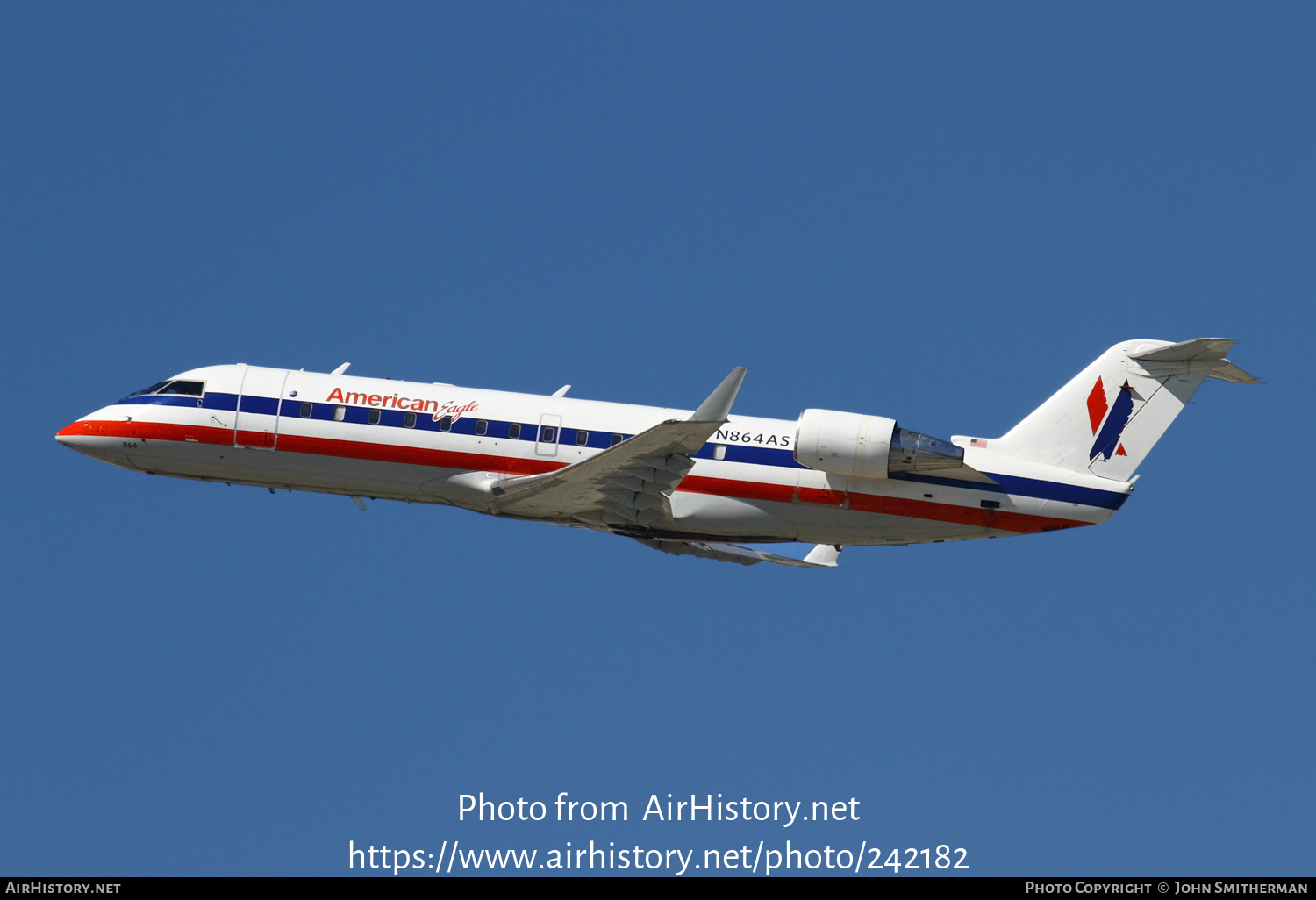 Aircraft Photo of N864AS | Bombardier CRJ-200ER (CL-600-2B19) | American Eagle | AirHistory.net #242182