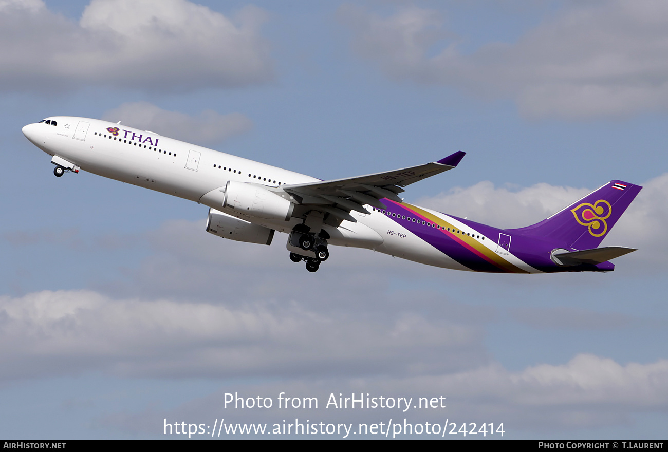 Aircraft Photo of HS-TEP | Airbus A330-343 | Thai Airways International | AirHistory.net #242414