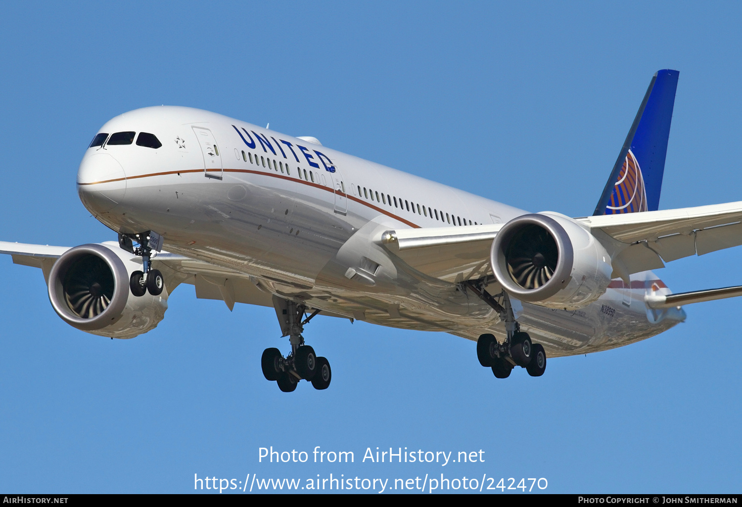 Aircraft Photo of N38950 | Boeing 787-9 Dreamliner | United Airlines | AirHistory.net #242470