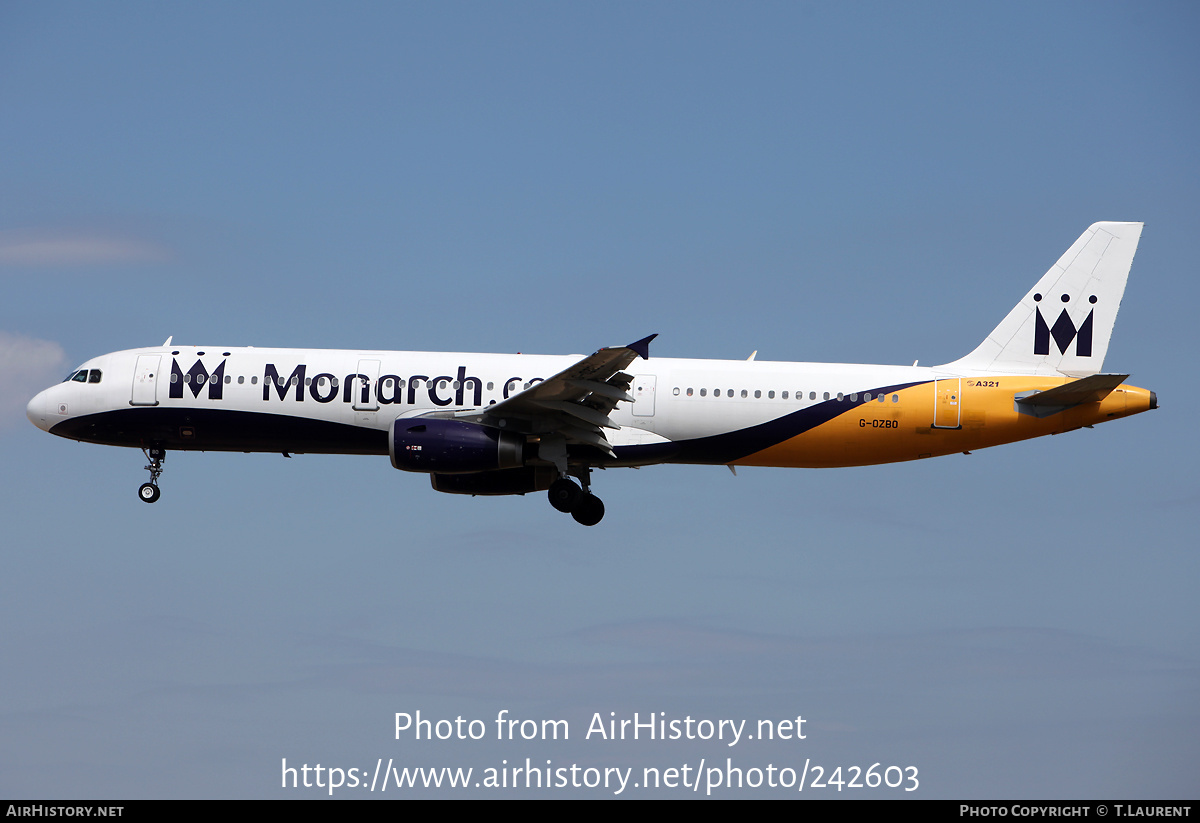 Aircraft Photo of G-OZBO | Airbus A321-231 | Monarch Airlines | AirHistory.net #242603