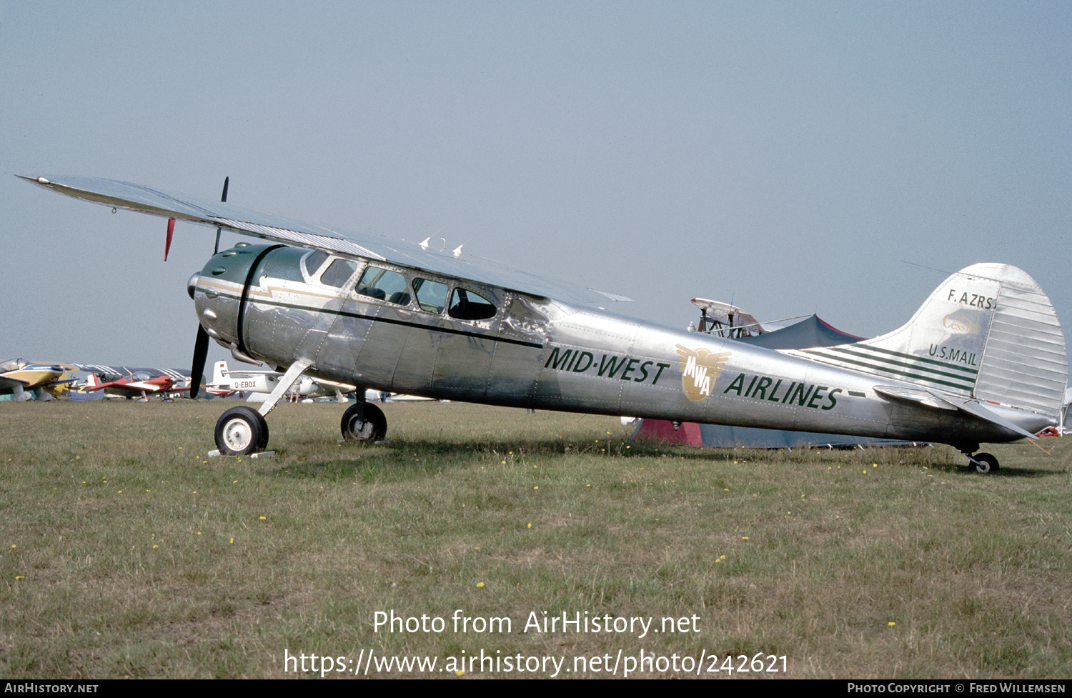 Aircraft Photo of F-AZRS | Cessna 195B | Mid-West Airlines - MWA | AirHistory.net #242621