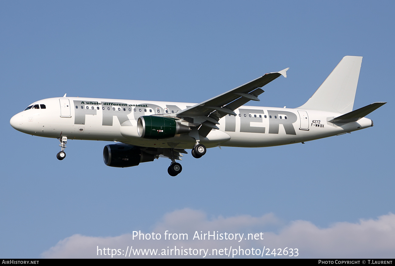 Aircraft Photo of F-WWBX | Airbus A320-214 | Frontier Airlines | AirHistory.net #242633