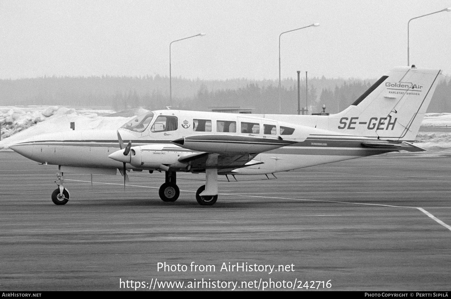 Aircraft Photo of SE-GEH | Cessna 402B Businessliner | Golden Air | AirHistory.net #242716