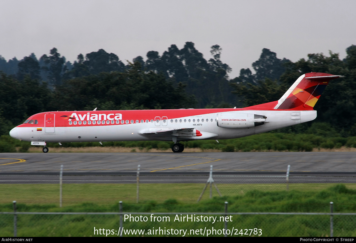 Aircraft Photo of HK-4579 | Fokker 100 (F28-0100) | Avianca | AirHistory.net #242783