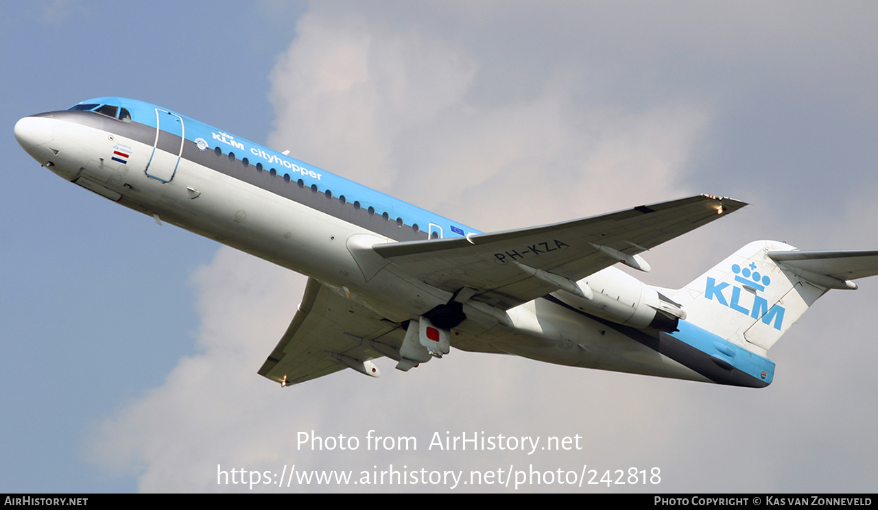 Aircraft Photo of PH-KZA | Fokker 70 (F28-0070) | KLM Cityhopper | AirHistory.net #242818