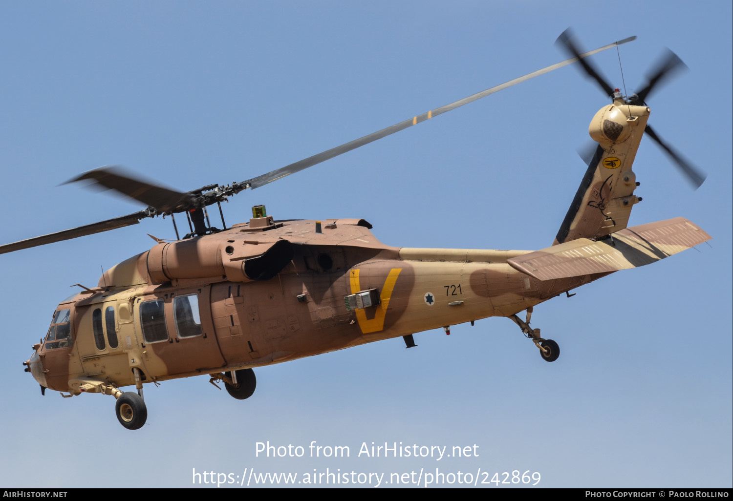 Aircraft Photo of 721 | Sikorsky UH-60A Yanshuf (S-70A) | Israel - Air Force | AirHistory.net #242869