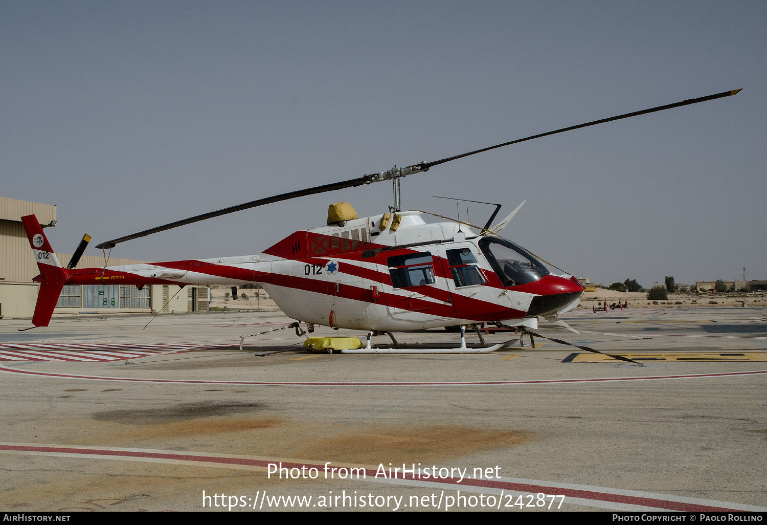 Aircraft Photo of 012 | Bell AB-206A-1 JetRanger | Israel - Air Force | AirHistory.net #242877