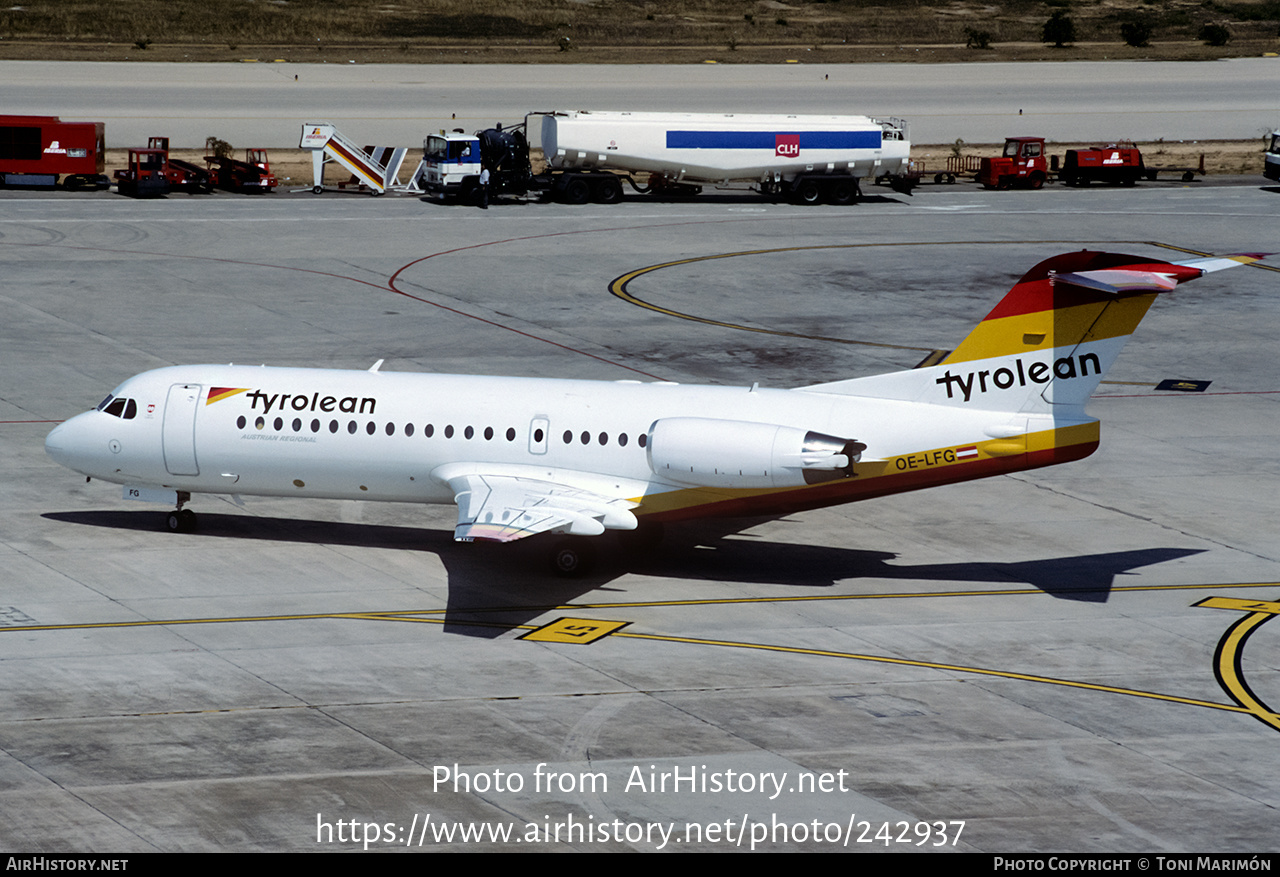 Aircraft Photo of OE-LFG | Fokker 70 (F28-0070) | Tyrolean Airways | AirHistory.net #242937