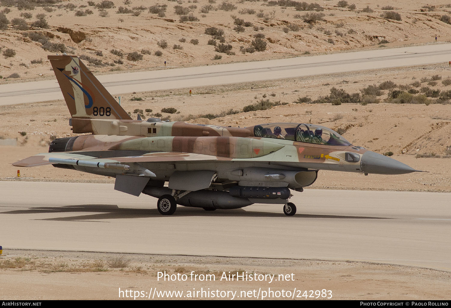 Aircraft Photo of 808 | Lockheed Martin F-16I Sufa | Israel - Air Force | AirHistory.net #242983