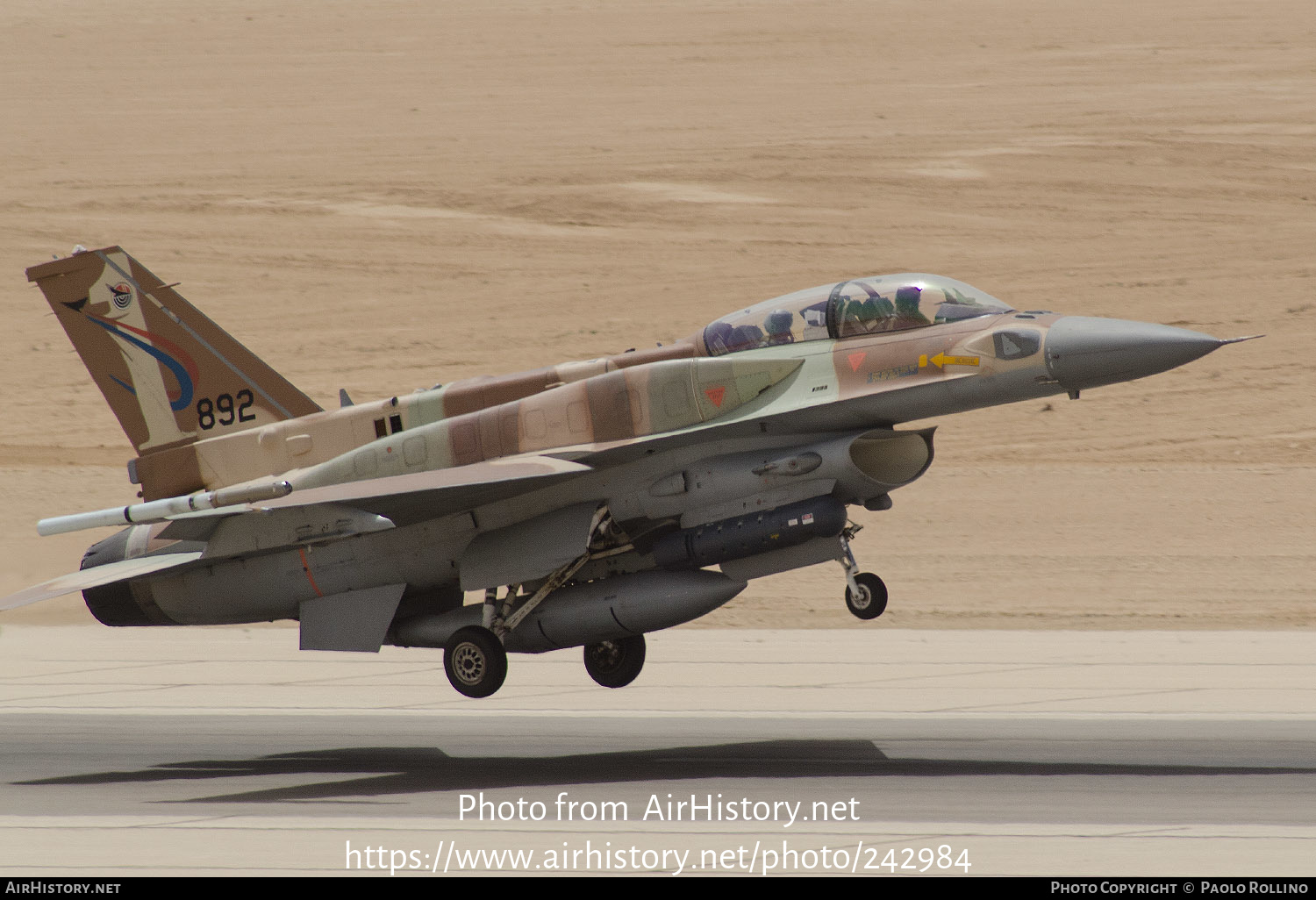 Aircraft Photo of 892 | Lockheed Martin F-16I Sufa | Israel - Air Force | AirHistory.net #242984