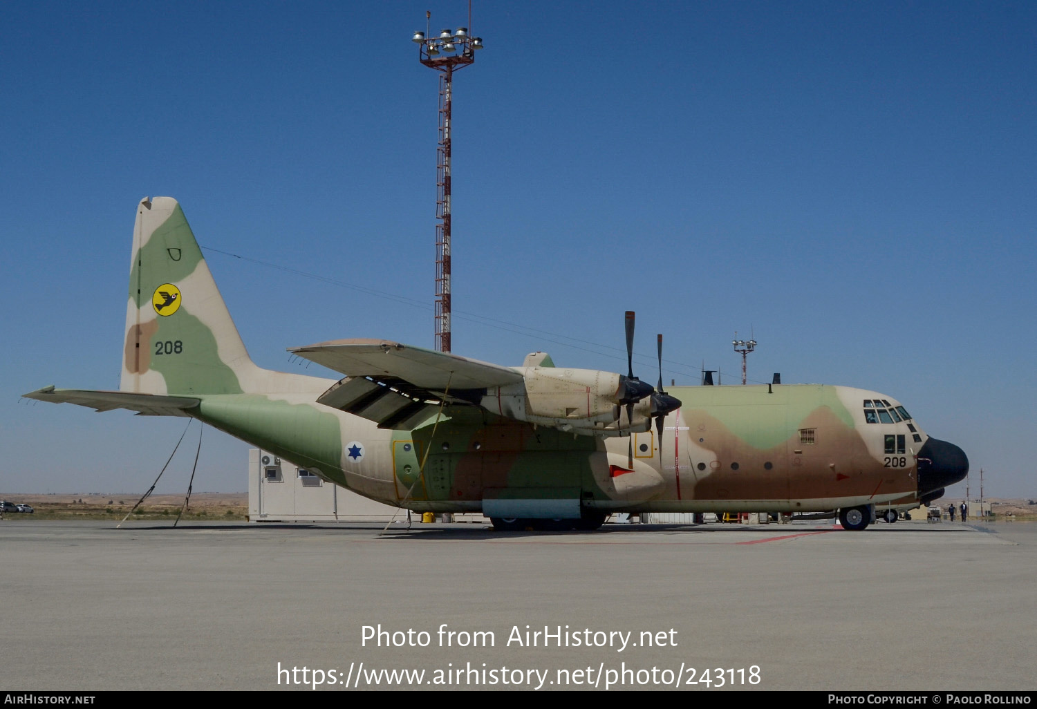 Aircraft Photo of 208 | Lockheed C-130H Hercules (L-382) (Karnaf) | Israel - Air Force | AirHistory.net #243118