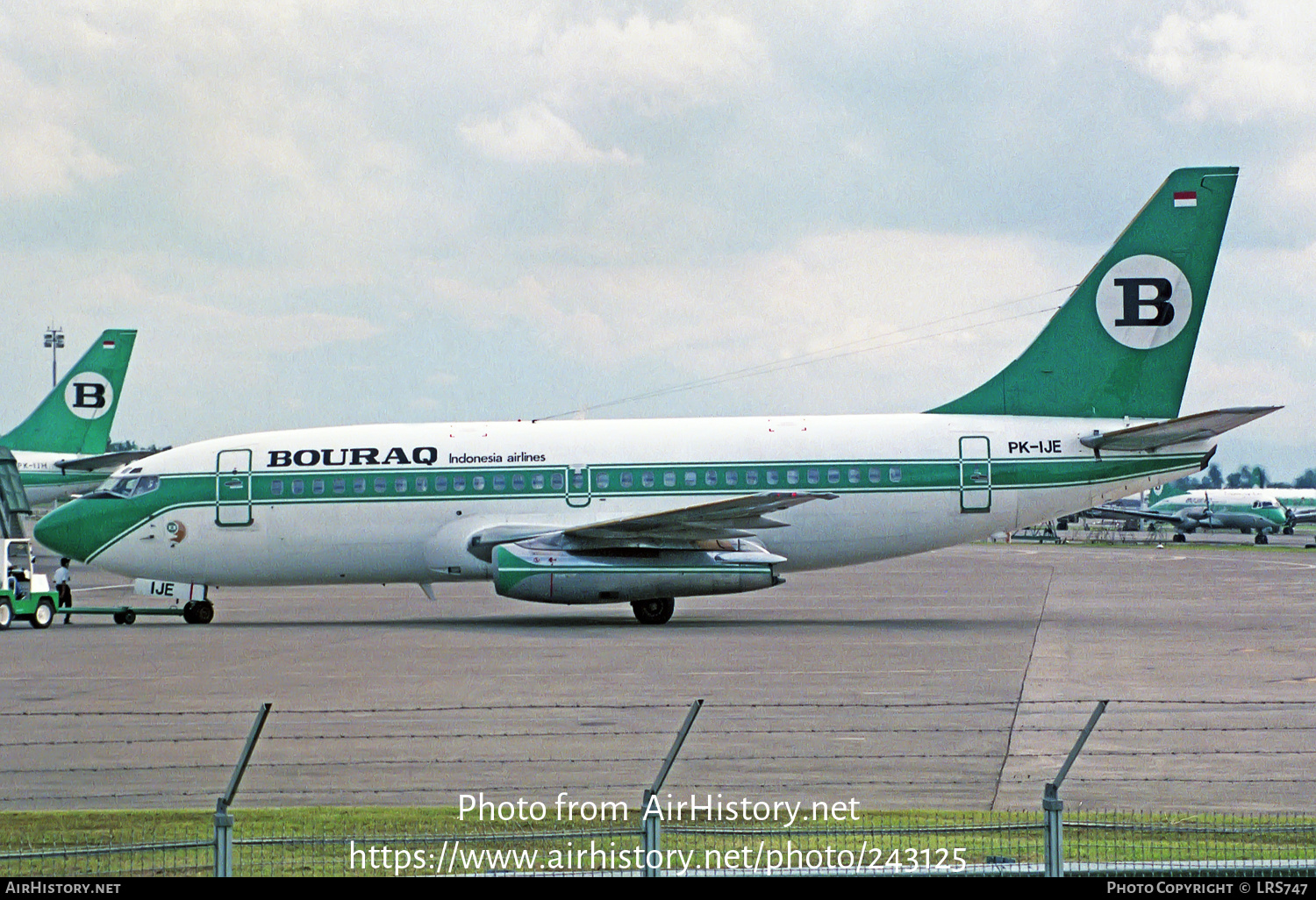 Aircraft Photo of PK-IJE | Boeing 737-2H6/Adv | Bouraq Indonesia Airlines | AirHistory.net #243125