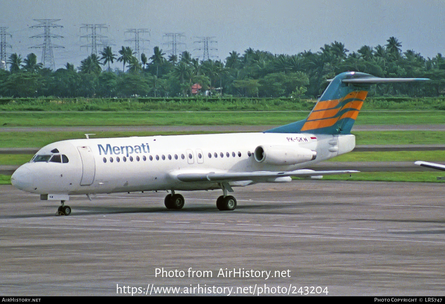 Aircraft Photo of PK-GKW | Fokker F28-4000 Fellowship | Merpati Nusantara Airlines | AirHistory.net #243204