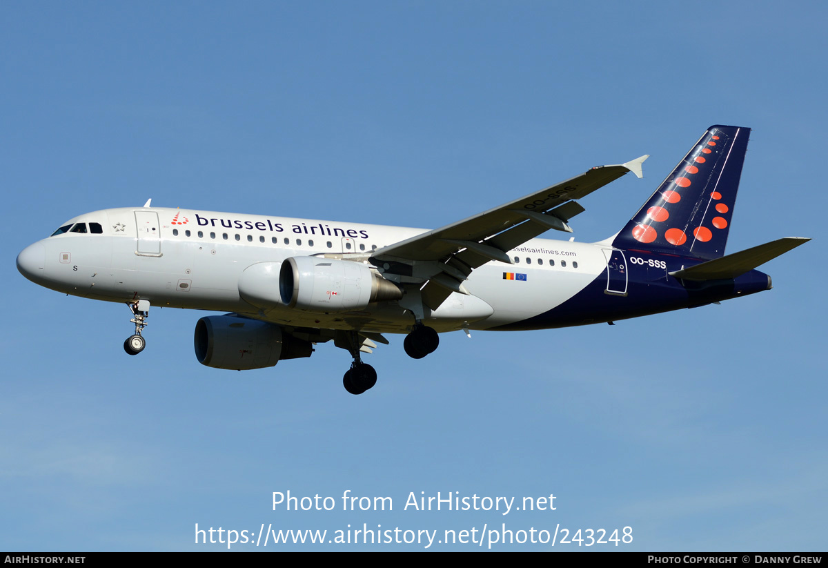 Aircraft Photo of OO-SSS | Airbus A319-111 | Brussels Airlines | AirHistory.net #243248