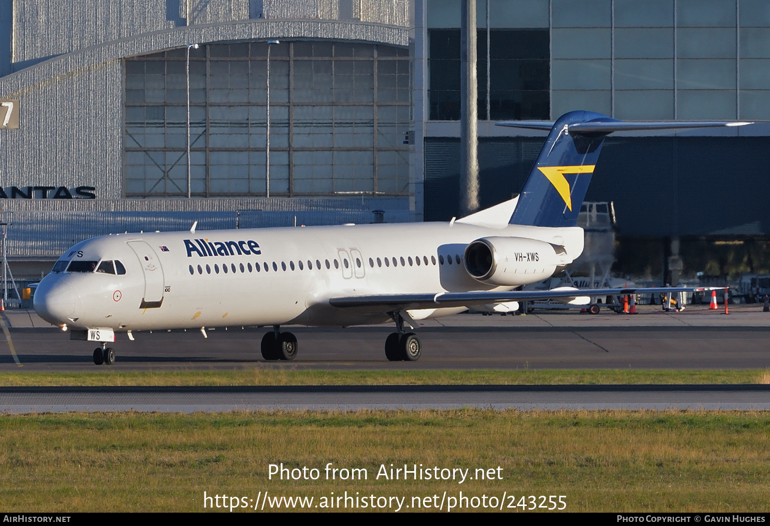 Aircraft Photo of VH-XWS | Fokker 100 (F28-0100) | Alliance Airlines | AirHistory.net #243255