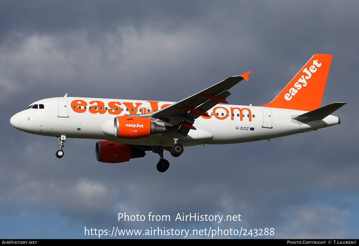 Aircraft Photo of G-EZIZ | Airbus A319-111 | EasyJet | AirHistory.net #243288