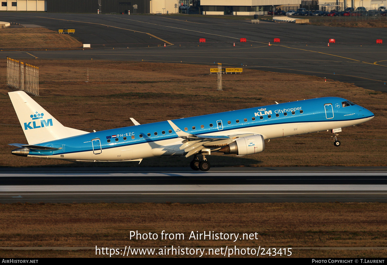 Aircraft Photo of PH-EZC | Embraer 190STD (ERJ-190-100STD) | KLM Cityhopper | AirHistory.net #243415