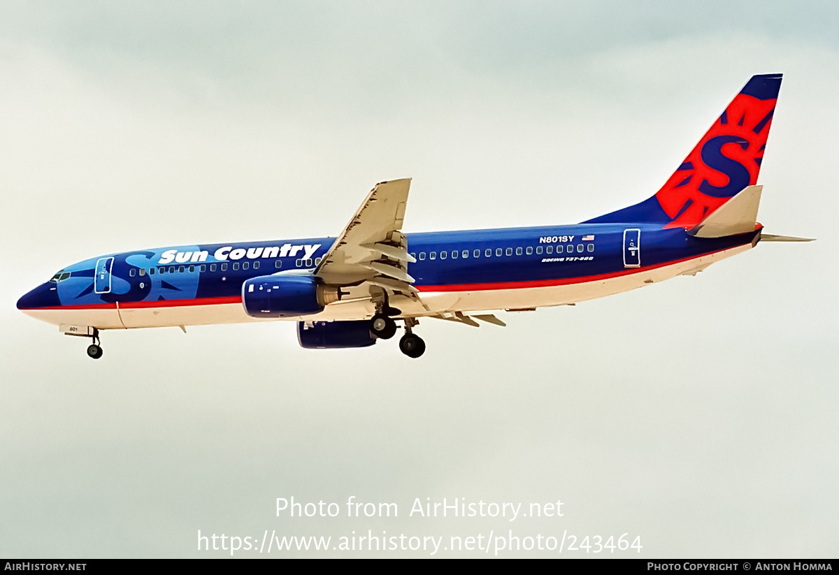 Aircraft Photo of N801SY | Boeing 737-8Q8 | Sun Country Airlines | AirHistory.net #243464