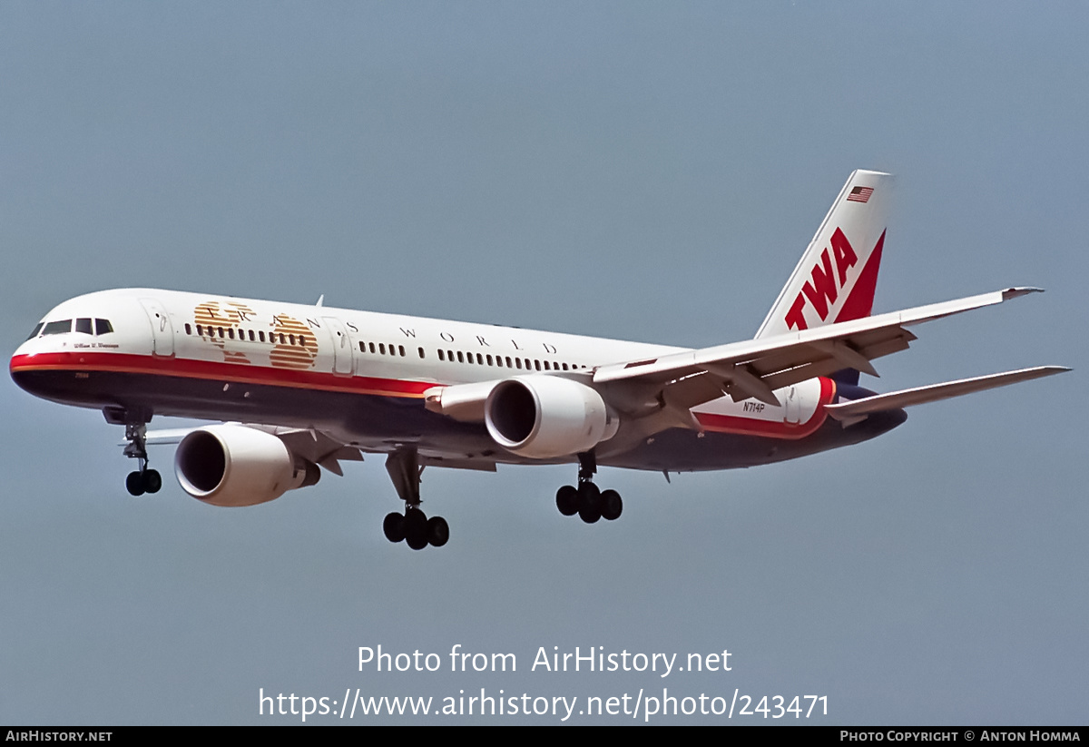 Aircraft Photo of N714P | Boeing 757-231 | Trans World Airlines - TWA | AirHistory.net #243471