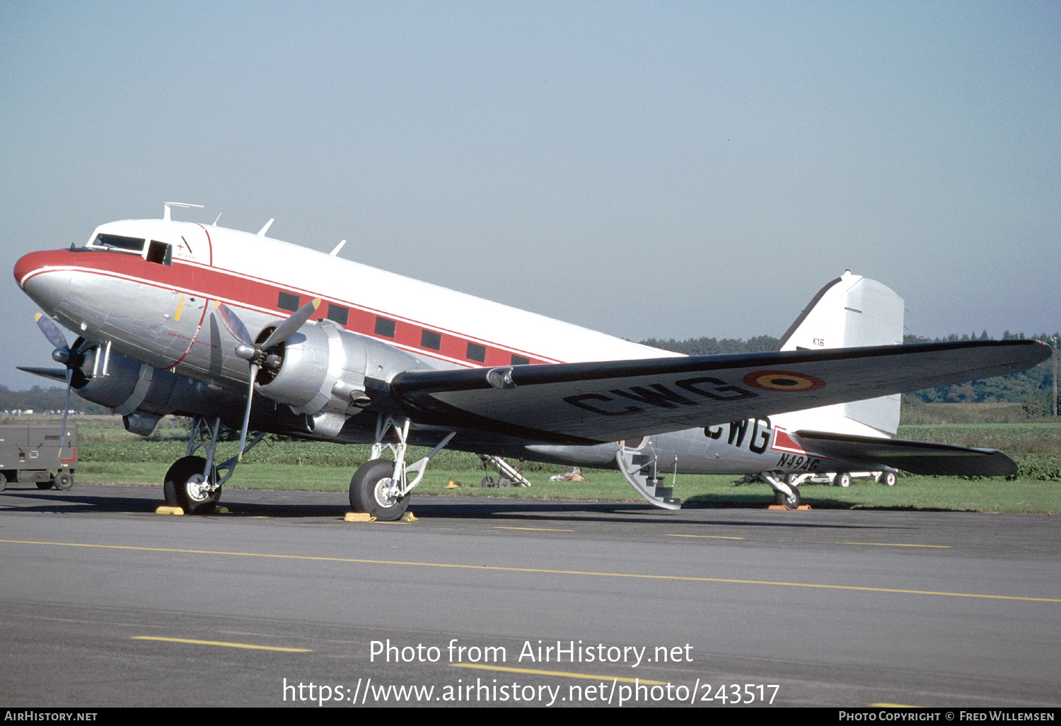 Aircraft Photo of N49AG / K-16 | Douglas DC-3(C) | Belgium - Air Force | AirHistory.net #243517