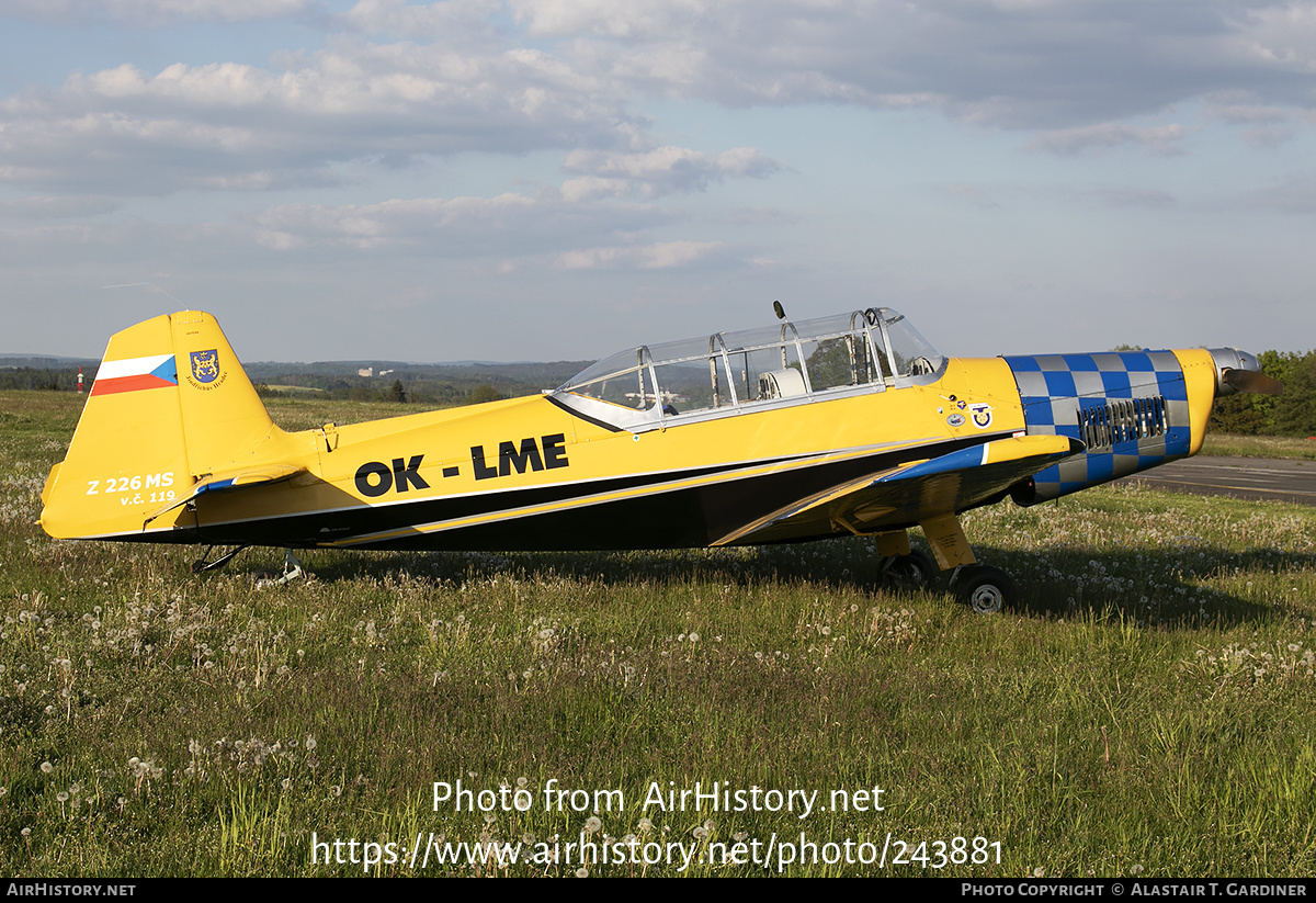 Aircraft Photo of OK-LME | Zlin Z-226MS Trener | Jindřichův Hradec Aeroklub | AirHistory.net #243881