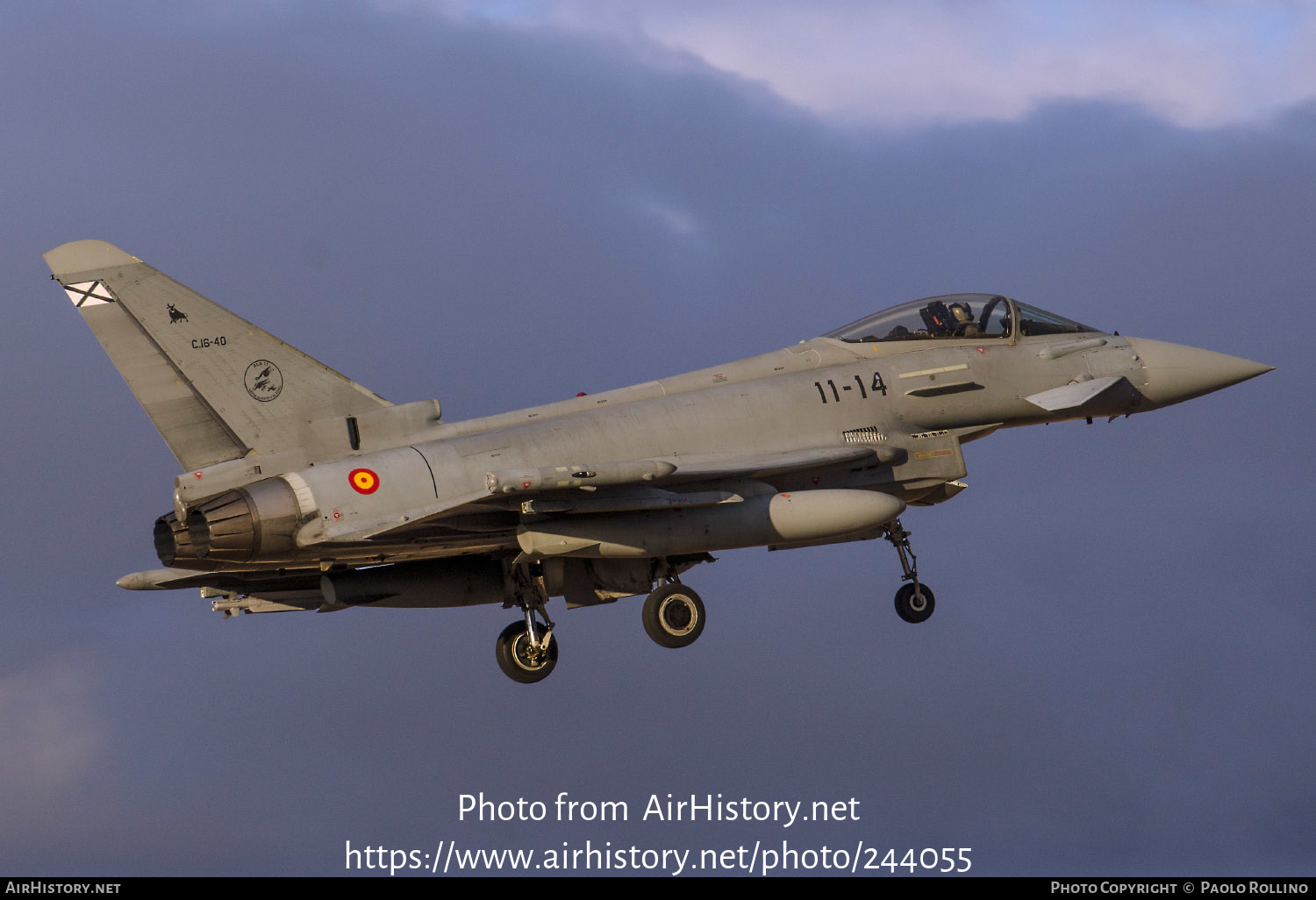 Aircraft Photo of C.16-40 | Eurofighter EF-2000 Typhoon S | Spain - Air Force | AirHistory.net #244055