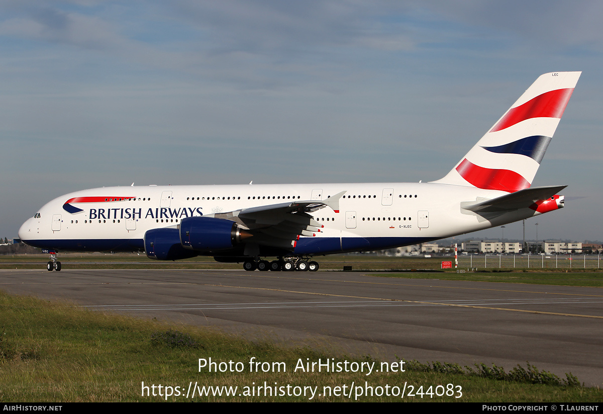 Aircraft Photo of G-XLEC | Airbus A380-841 | British Airways | AirHistory.net #244083