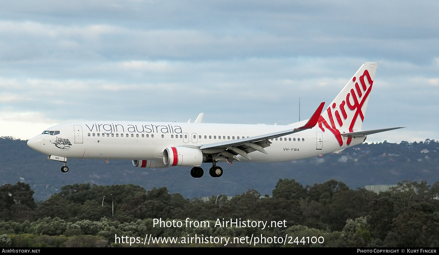 Aircraft Photo of VH-YWA | Boeing 737-8FE | Virgin Australia Airlines | AirHistory.net #244100