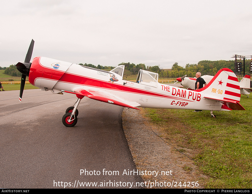 Aircraft Photo of C-FYGP | Yakovlev Yak-50 | AirHistory.net #244256