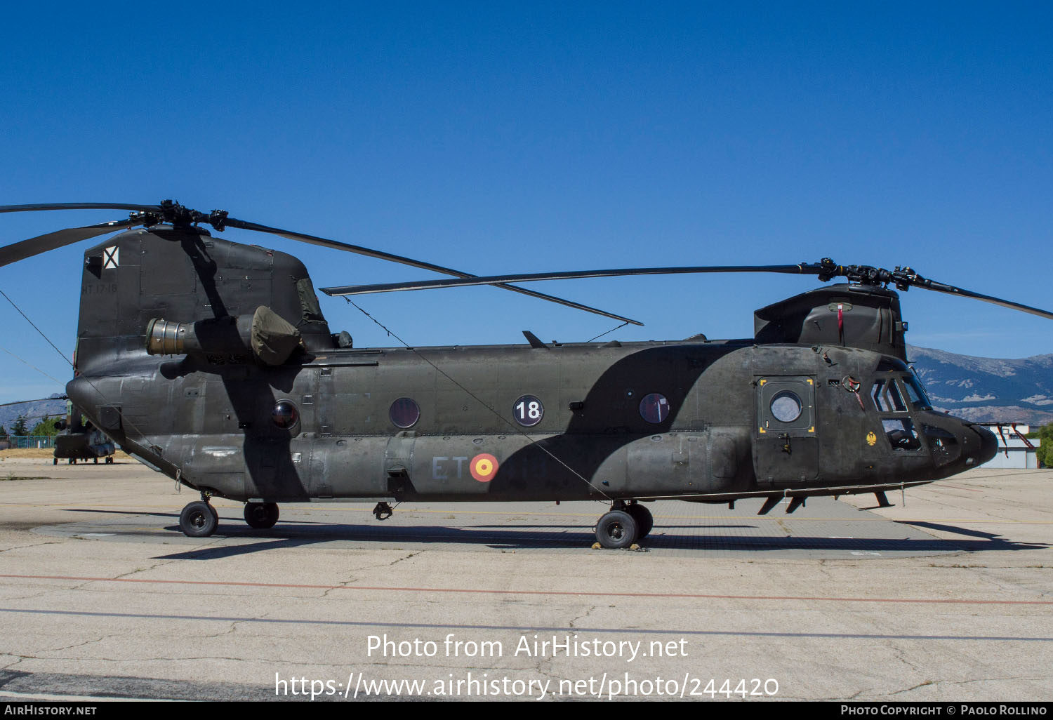 Aircraft Photo of HT.17-18 | Boeing CH-47D Chinook (414) | Spain - Army | AirHistory.net #244420