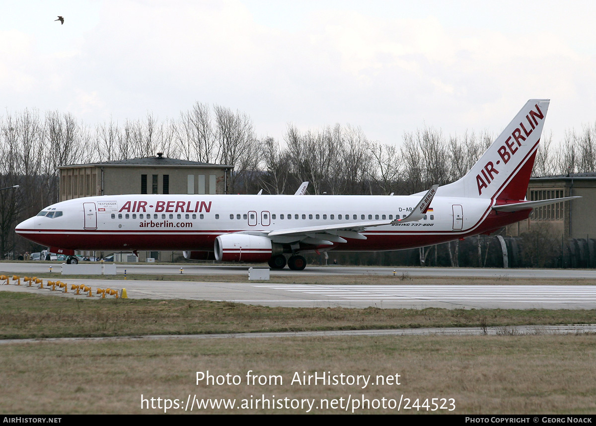 Aircraft Photo of D-ABAN | Boeing 737-86J | Air Berlin | AirHistory.net #244523